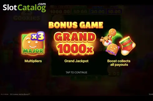 25 Cookies bonus game